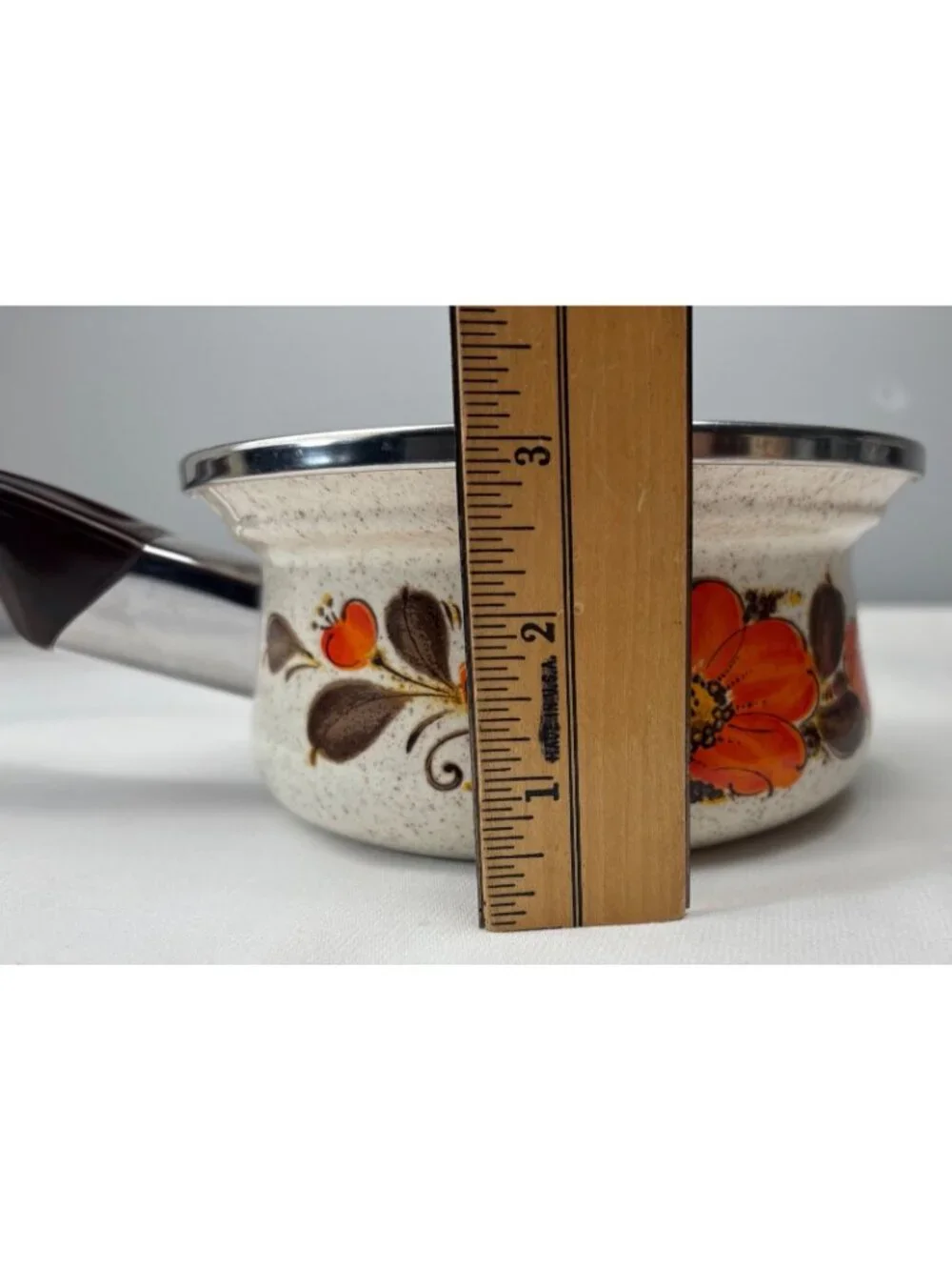 Sanko Ware Show Floral Enamel Saucepan 6